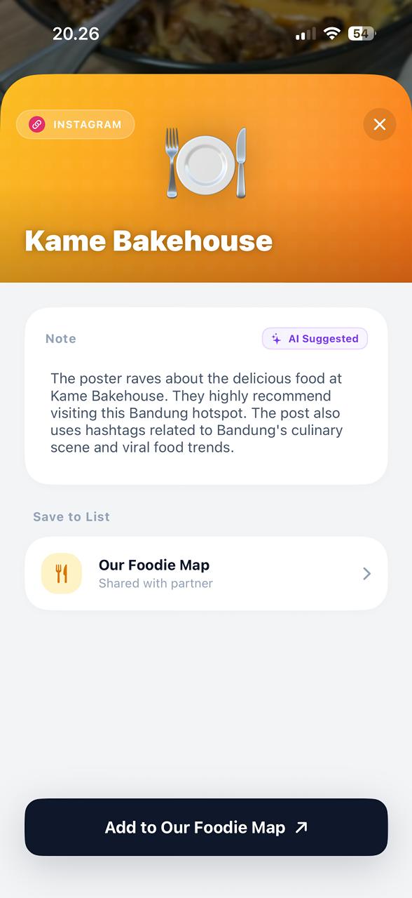 WeDo Share Extension in action